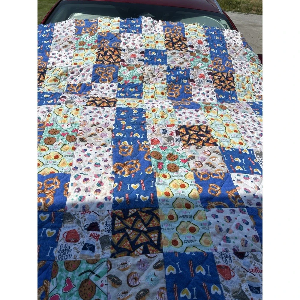Cozy Flannel I Spy Quilt Aesthetic Patchwork Throw 72x74